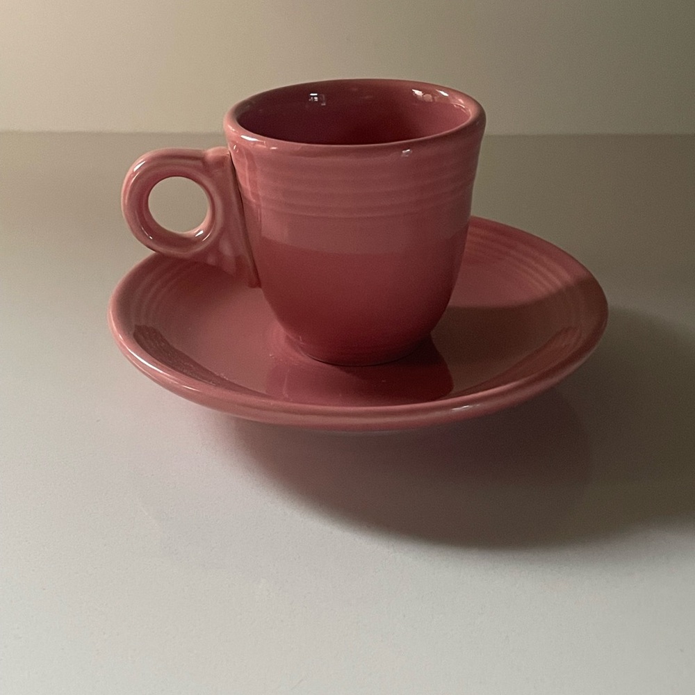 Fiesta Rose Demitasse cup & saucer